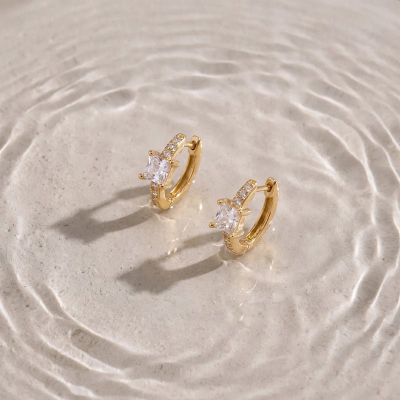 Crystal Hoop Earrings - Aurora