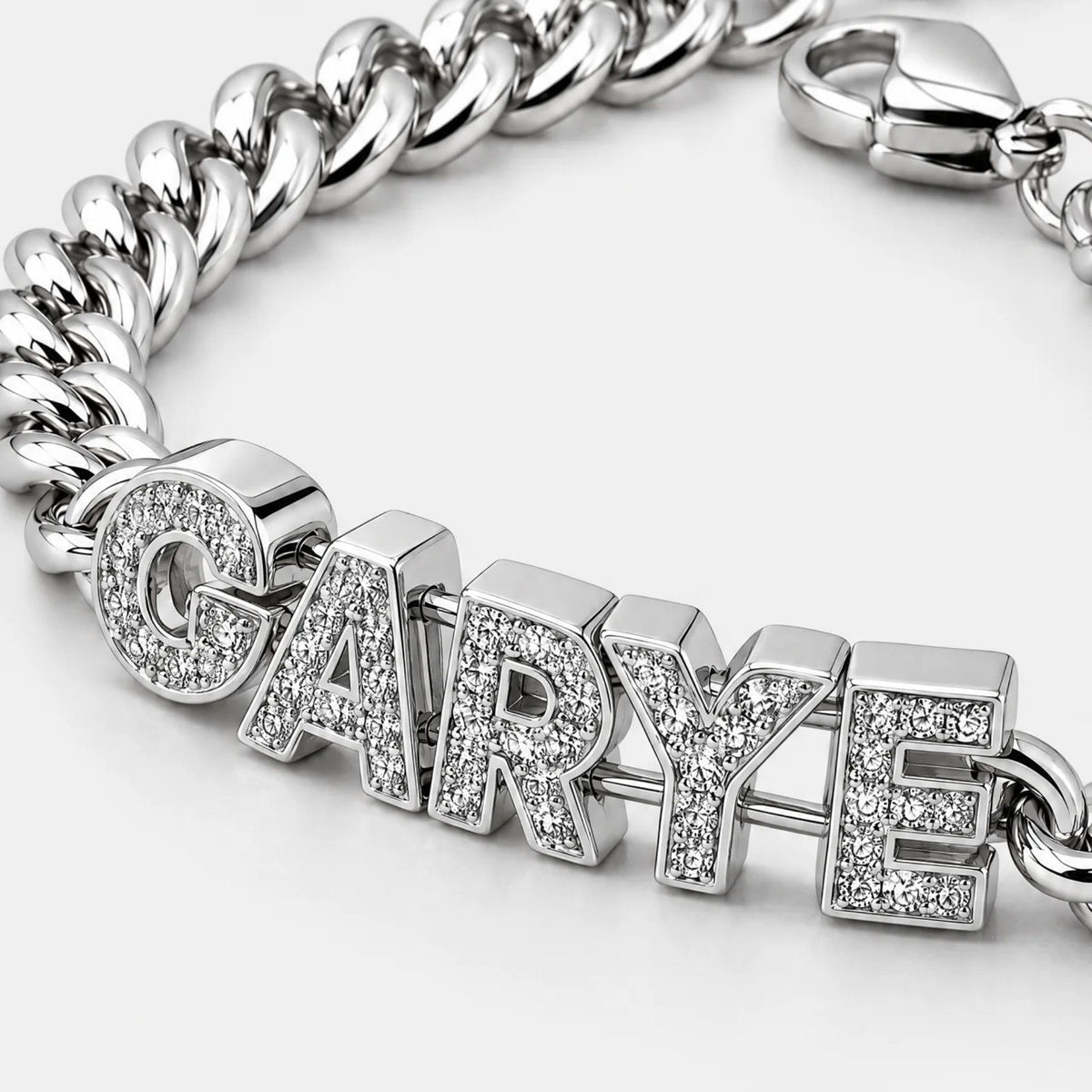 Pavé Block Letter Custom Name Bracelet | Moonela