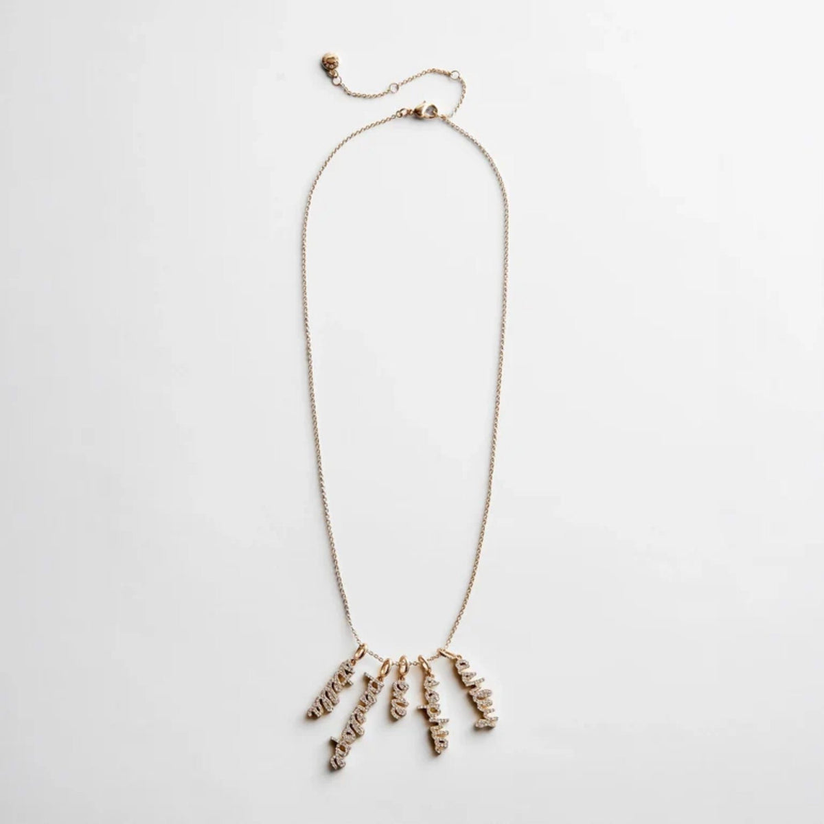 Pavé Script Cluster Custom Name Necklace | Moonela