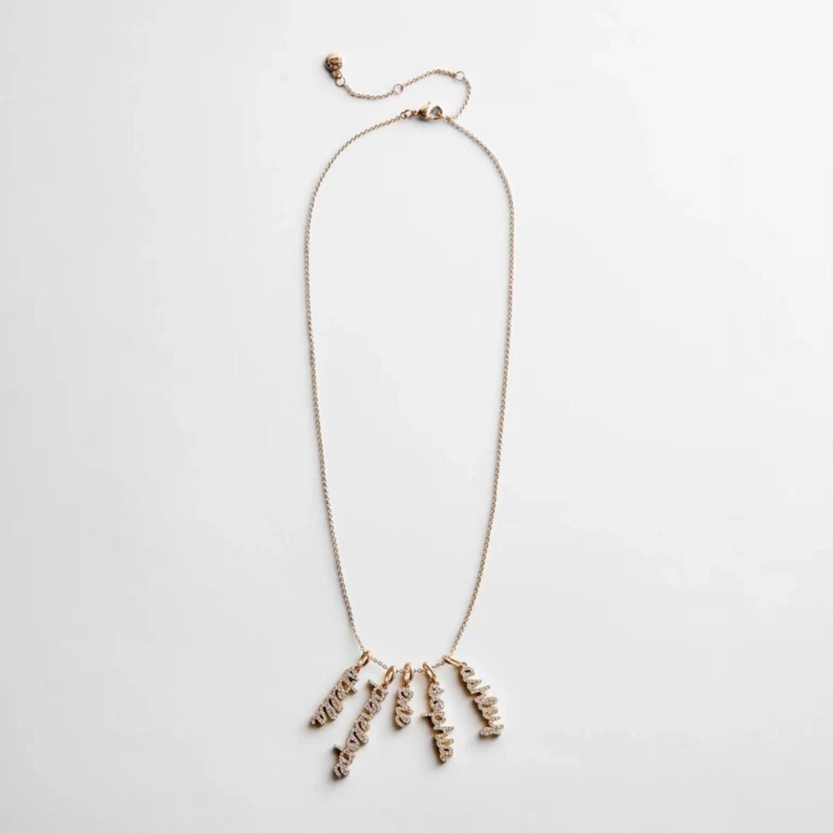 Pavé Script Cluster Custom Name Necklace | Moonela