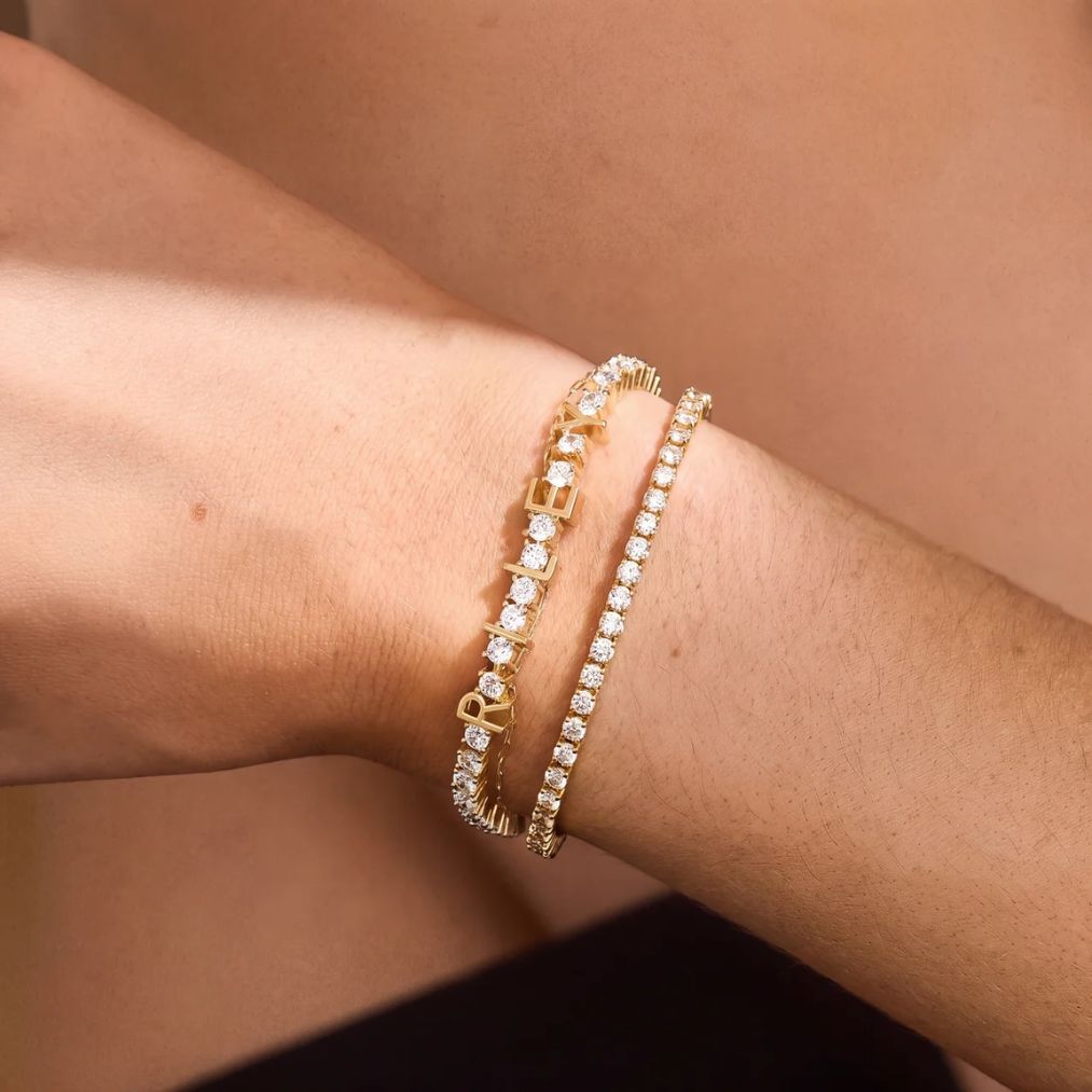 Gepersonaliseerd Naam Tennisarmband