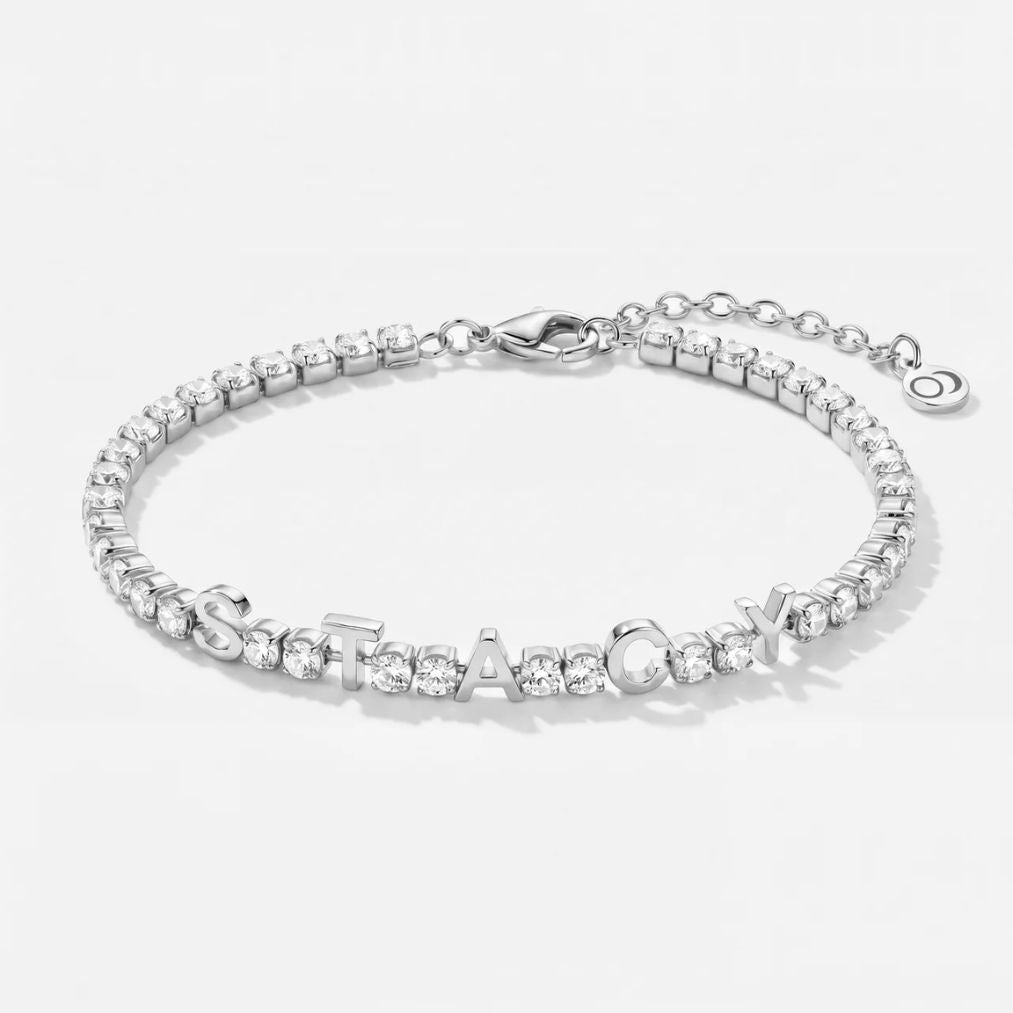 Gepersonaliseerd Naam Tennisarmband