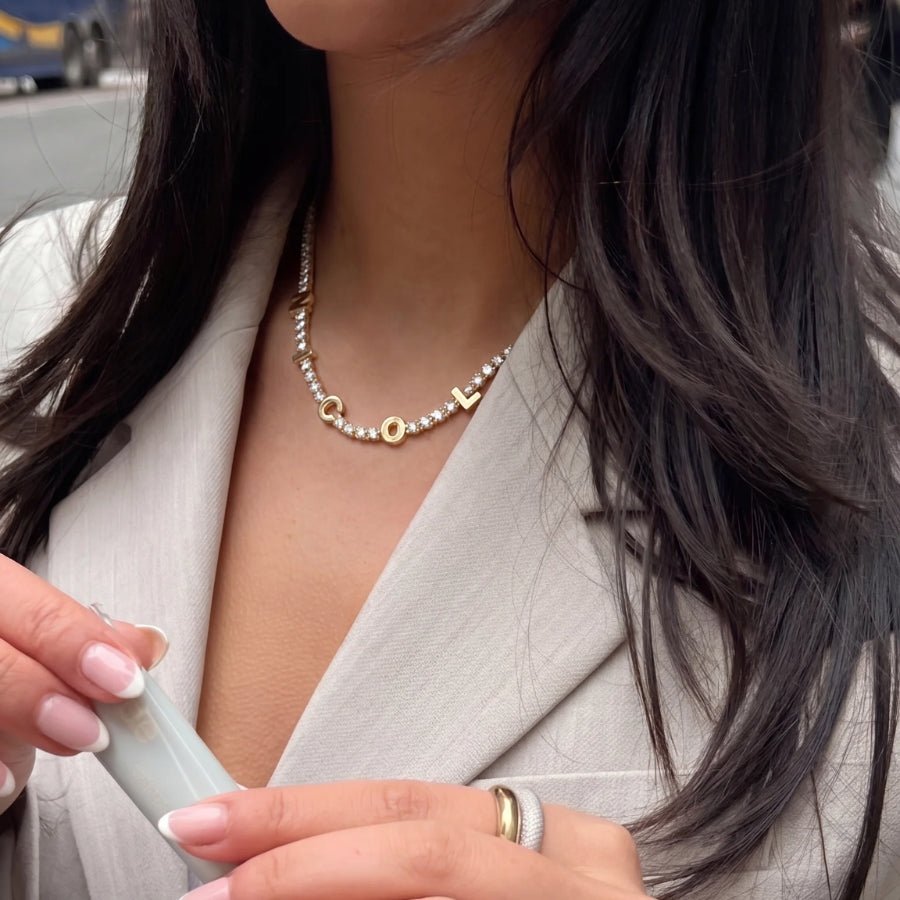 Initials Custom Tennis Necklace
