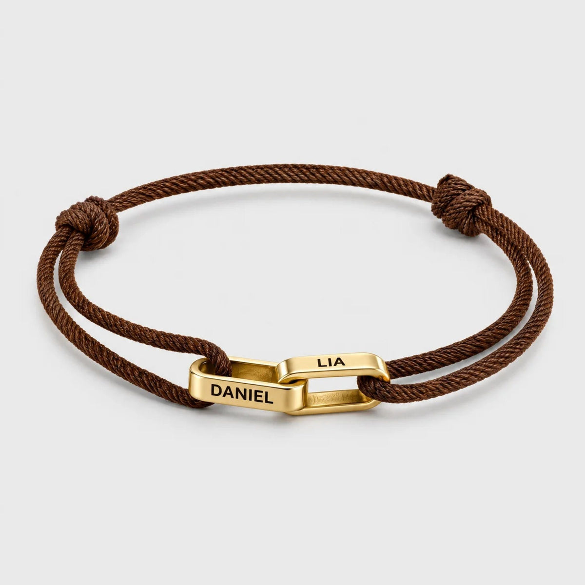 Interlocking Custom Name Cord Bracelet | Moonela