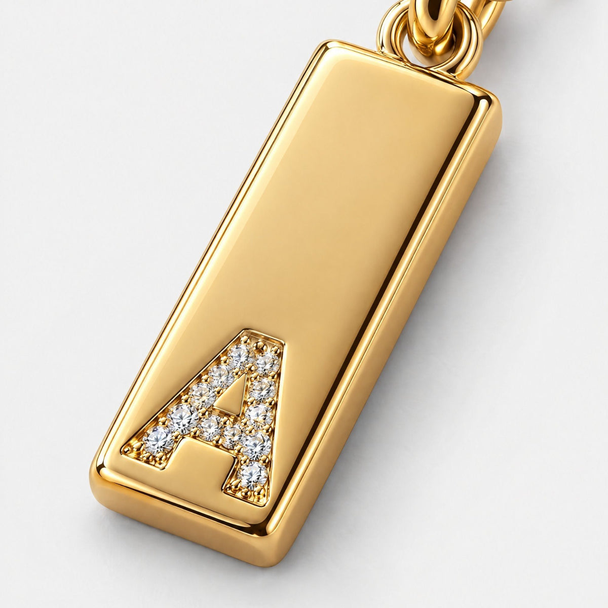 Pavé Initial Custom Bar Necklace | Moonela