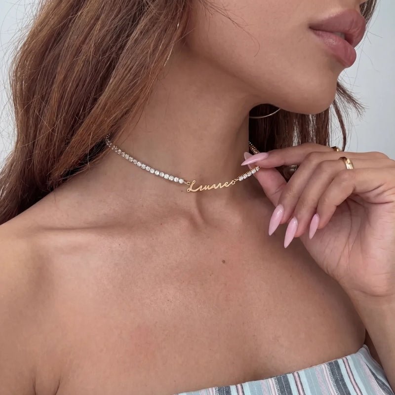 Tennis Name Necklace